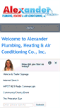Mobile Screenshot of alexanderplumbingheatingandcooling.com