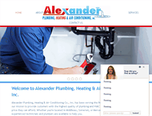 Tablet Screenshot of alexanderplumbingheatingandcooling.com